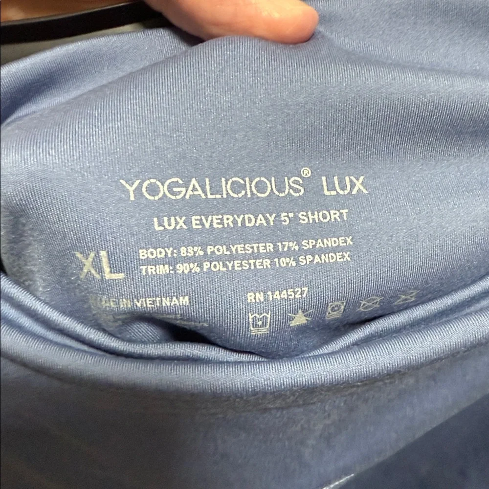 Yogalicious LUX 5” Women's Slate Blue Bike Shorts - Picture 3 of 4